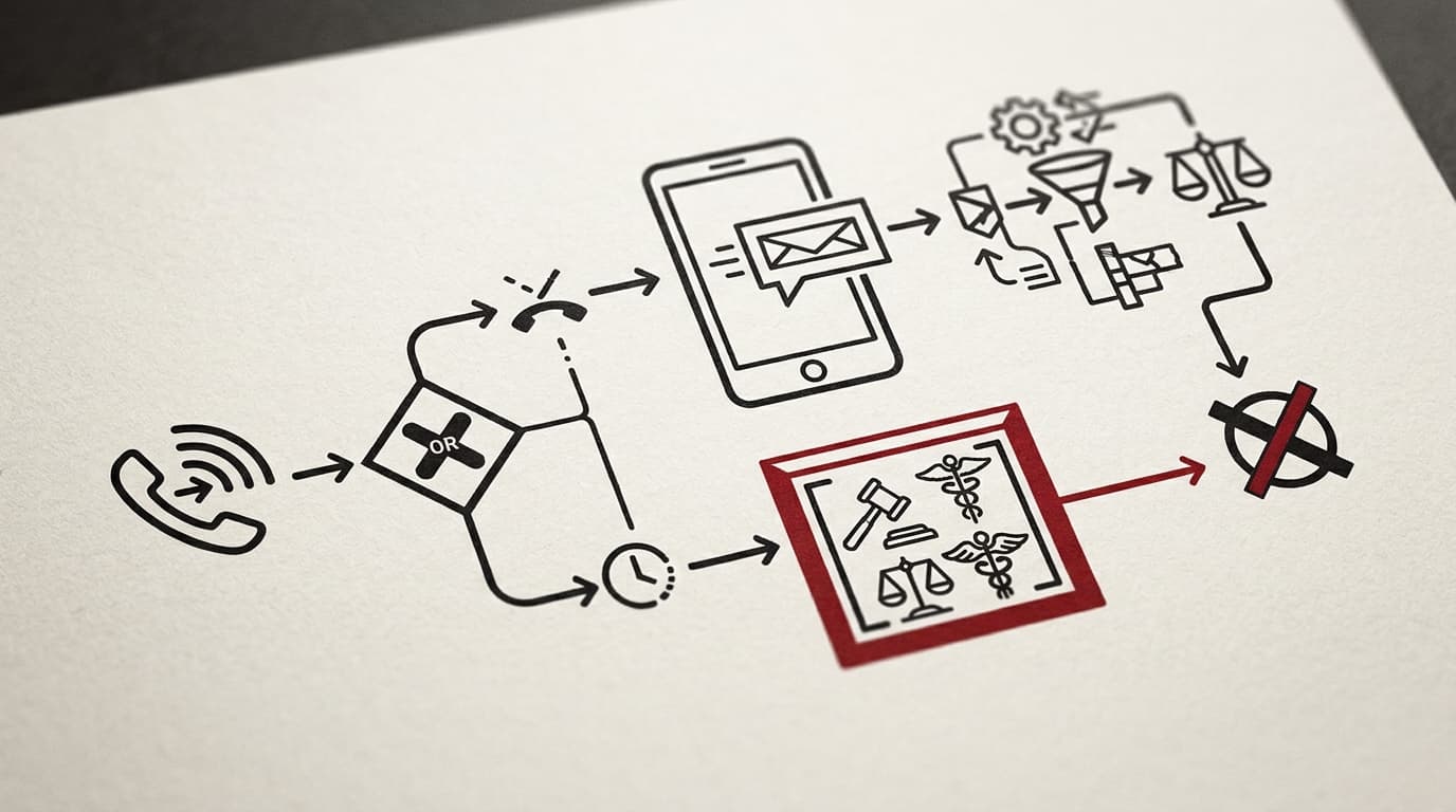 missed call text back for a law firm: what to send, never promise