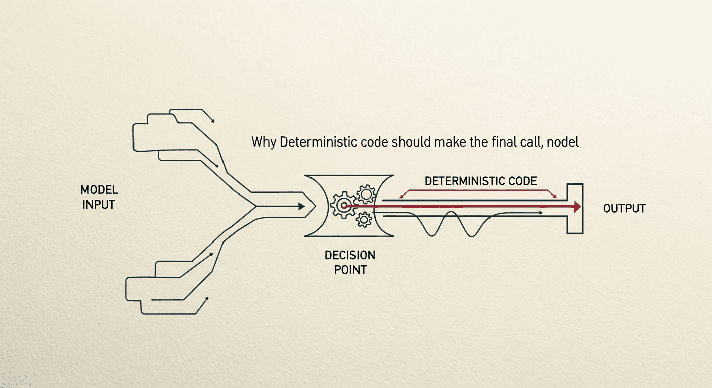 why deterministic code should make the final call, not the model