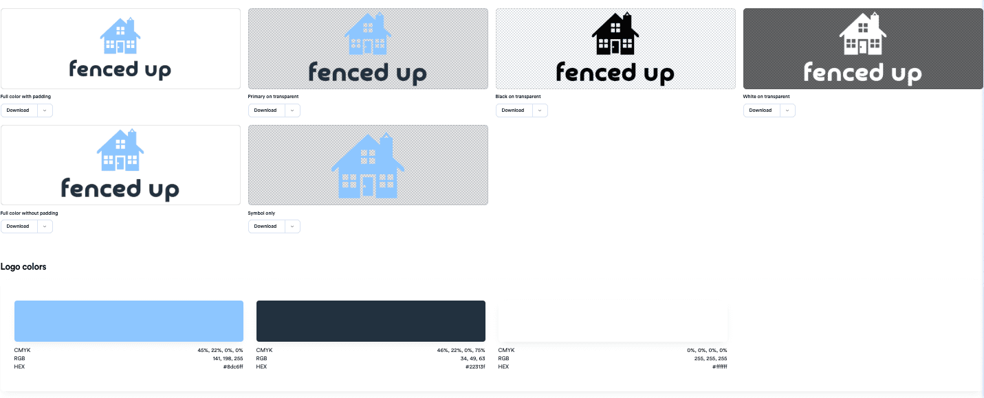 Fenced Up logo variations